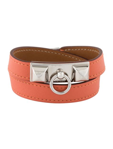 hermes leather wrap around bracelet